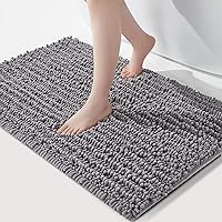 Vista 26 de FLOLEOPA Alfombras de baño de microfibra suave y esponjosa, tapetes de baño absorbentes, antideslizantes, lavables a máquina y de secado rápido