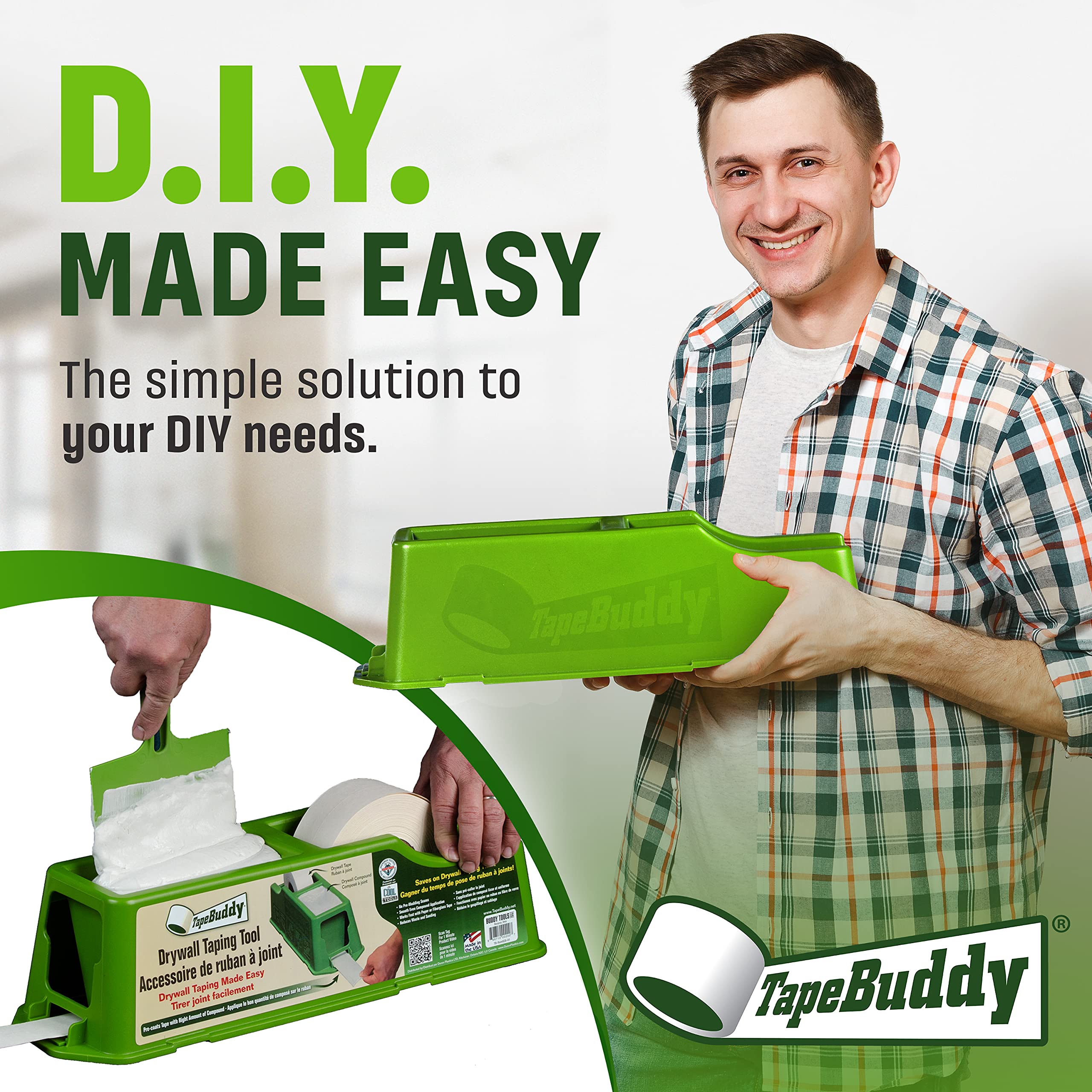 TapeBuddy by Buddy Tools LLC FreeStanding Drywall Taping Tool Mess