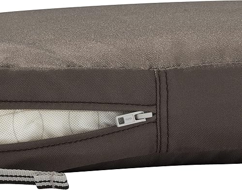 Miniatura 62 de Classic Accessories Ravenna - Cojín cuadrado para patio de 25 x 25 x 5 pulgadas, resistente al agua, con funda, para sillón de descanso, hongo