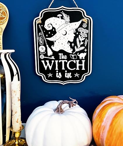 Miniatura 6 de Decoraciones de Halloween, decoración de otoño, decoración de bruja de Halloween, letrero de madera, decoración de pared, arte de pared