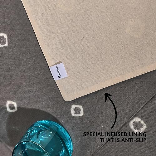 Miniatura 4 de Folkulture Juego de 4 manteles individuales decorativos de 13 x 19 pulgadas, 100% algodón, para mesa de comedor, manteles bohemios para decoración