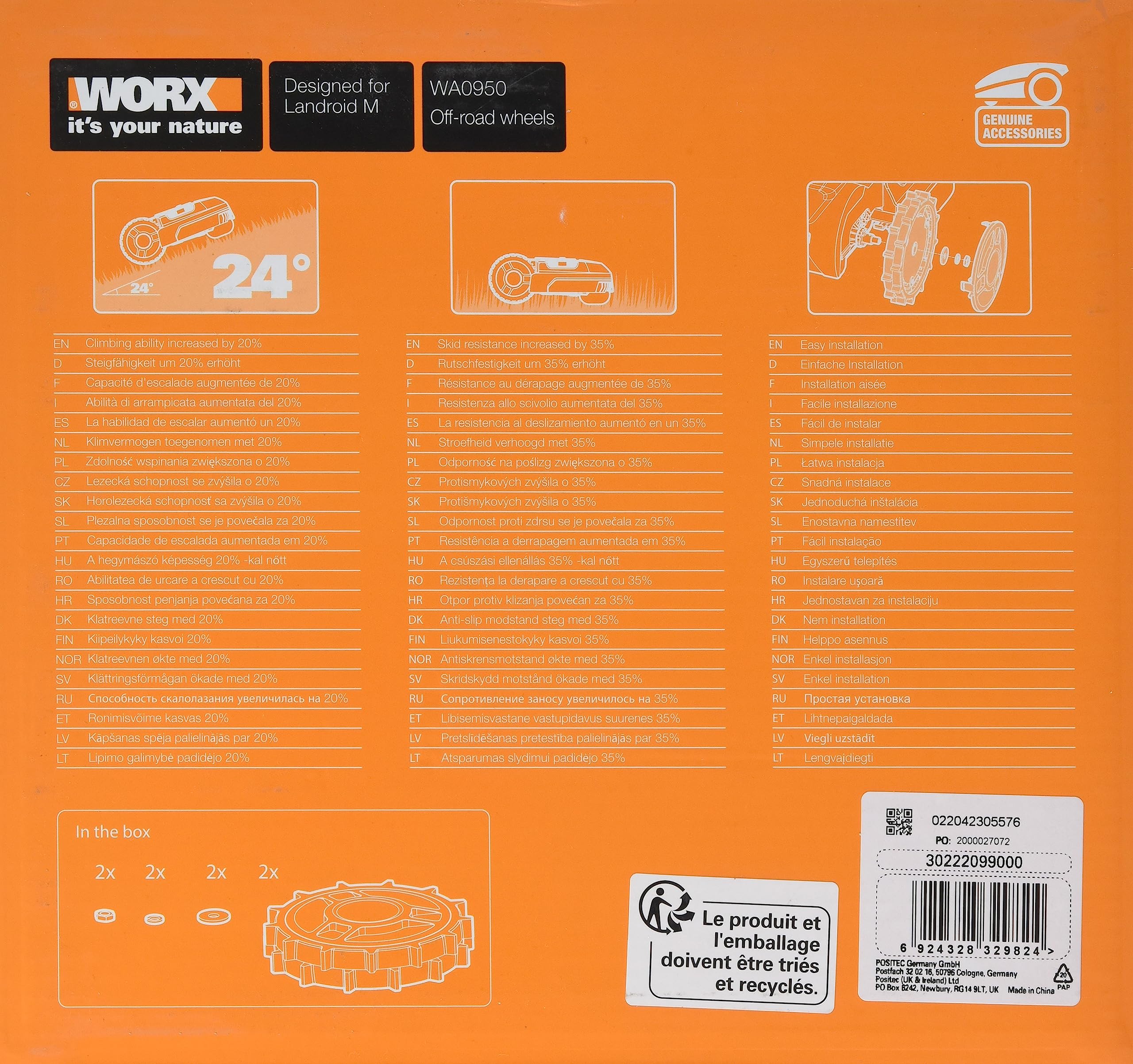 WORX WA0950 - Ruedas todoterreno