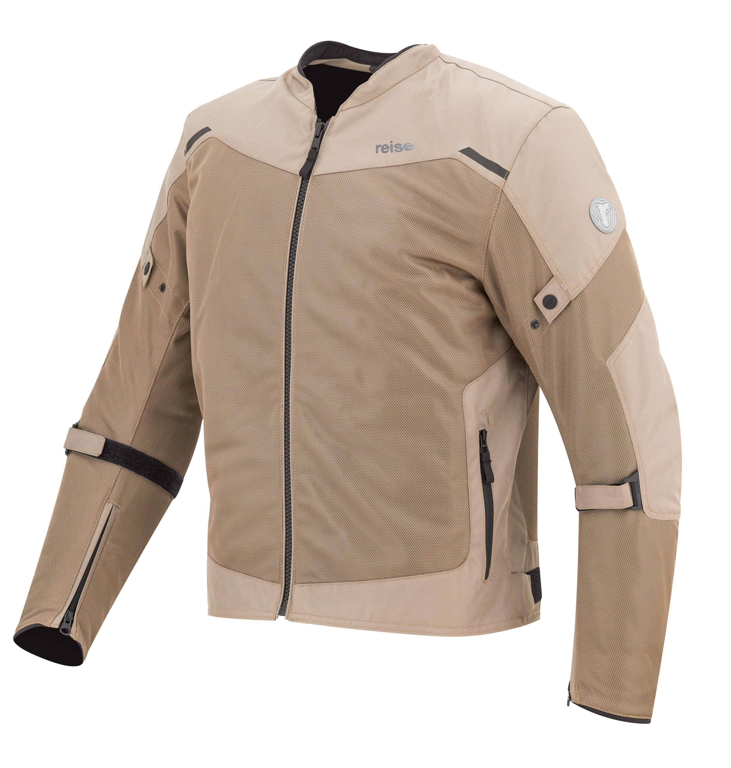 Reise - Rizo Urban Mesh Jacket – Lightweight | High-ventilation riding jacket | CE-certified armor for enhanced protection | Exceptional comfort | Daily commutes and weekend rides – Sand Color