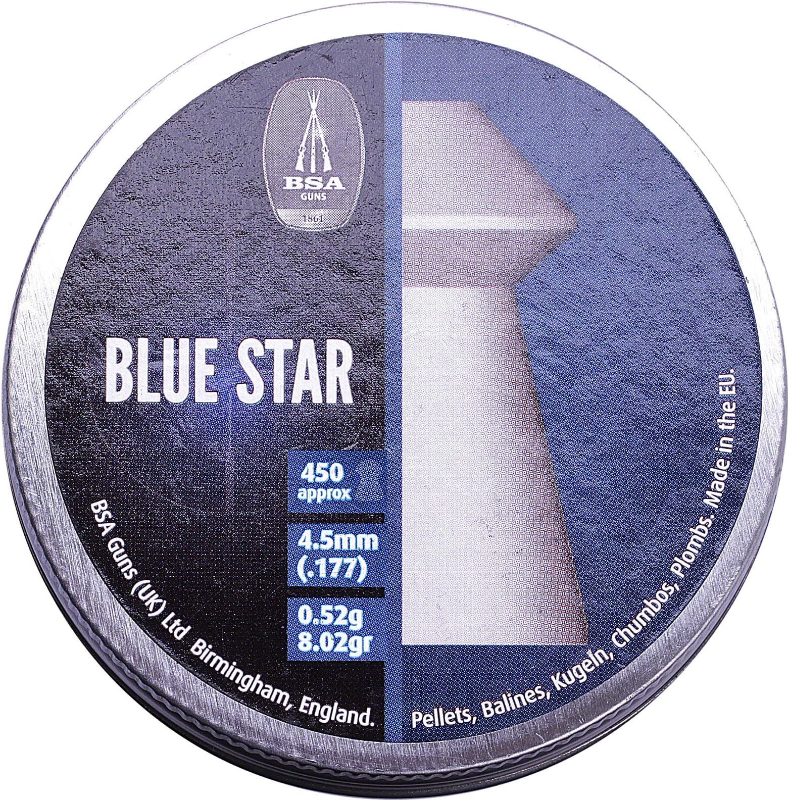 BSA Blue Star .177 4.5mm Heavy Pellets 450 Airgun Air Rifle Hunting Target