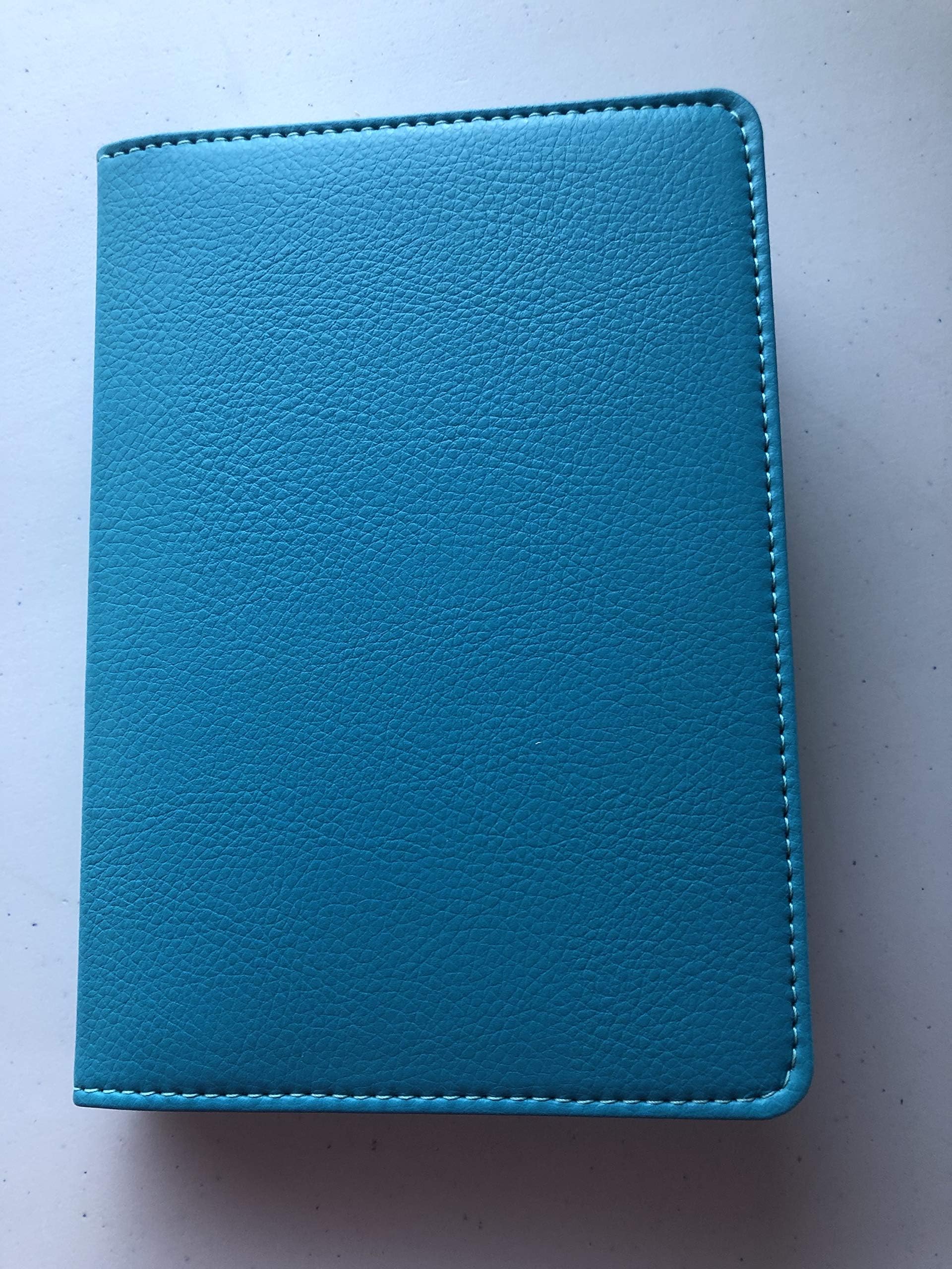 Post Impressions Refillable Turquoise Faux Leather Notebook - 7" Office Product