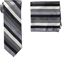 Vista 4 de Stacy Adams Conjunto de corbata a rayas de microfibra para hombre
