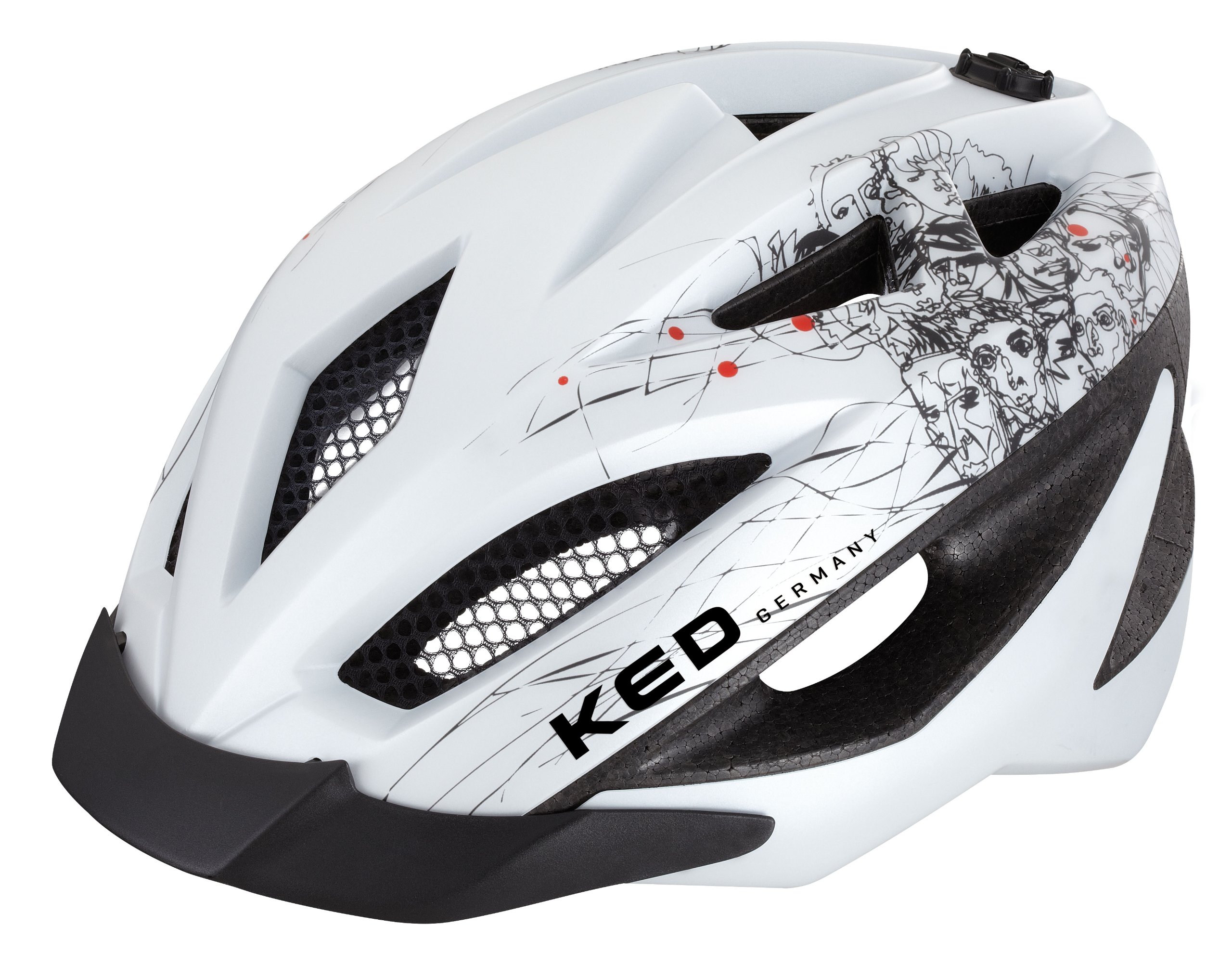 KED Fahrradhelm Gekko, White Matt, 52-58 cm, 15420134M Sport & Freizeit