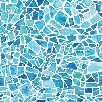 Crearreda CR-68415 Mosaic Premium Window Film, Blue