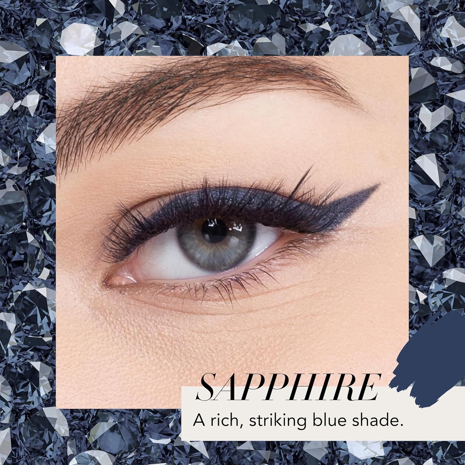 Xtreme Lashes GlideLiner Long Lasting Eye Pencil with Sharpener, Sapphire, 0.04 Oz, Waterproof Makeup, Gel Formula, Blendable, Smudge, Fade, & Sweat Proof