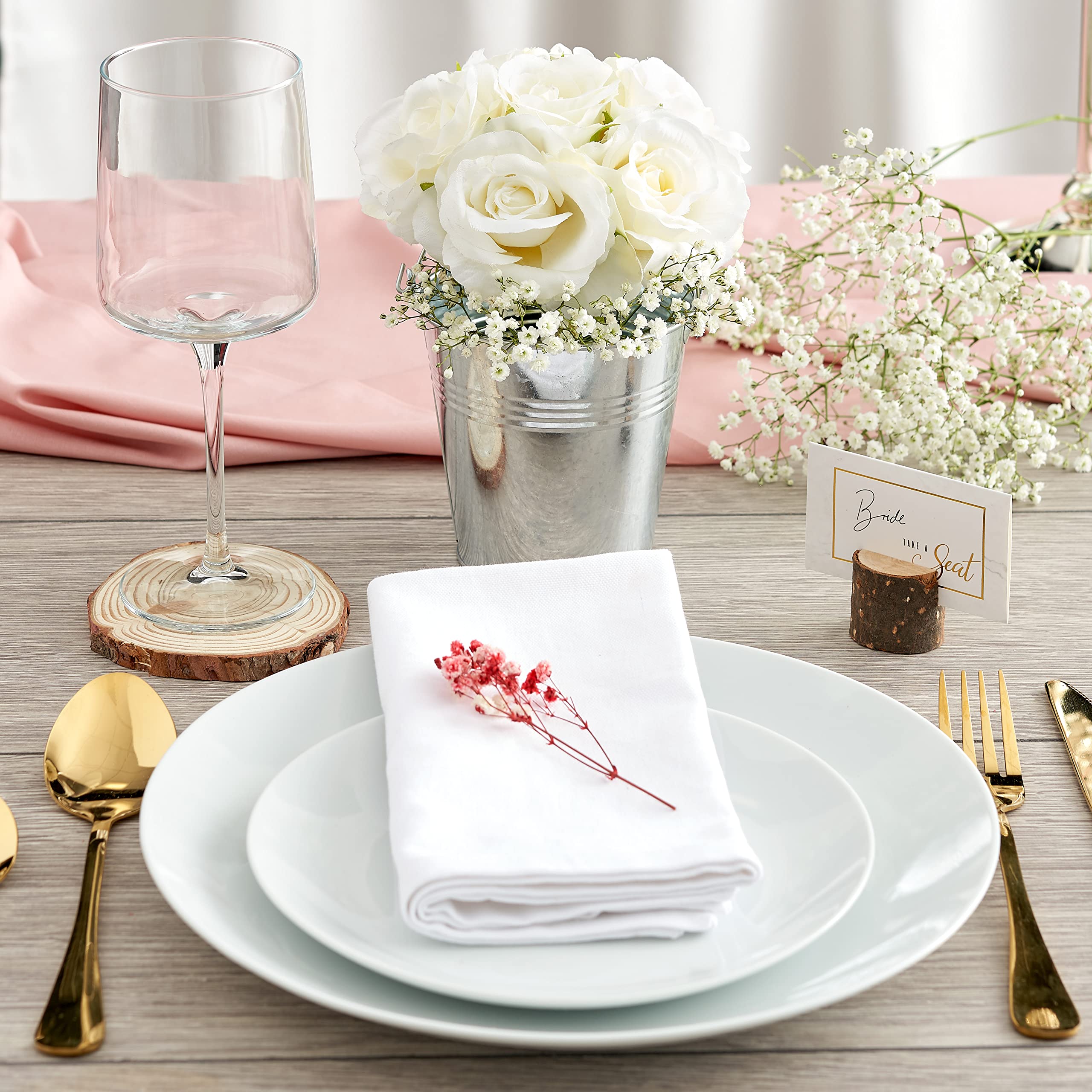 THE TWIDDLERS 12 Mini Seaux en Métal, 11cm - Bonbons, Frites, Loisirs Créatifs, Bricolage, Petits Bouquets, Décoration de Table pour Mariages, Baptêmes & Fêtes