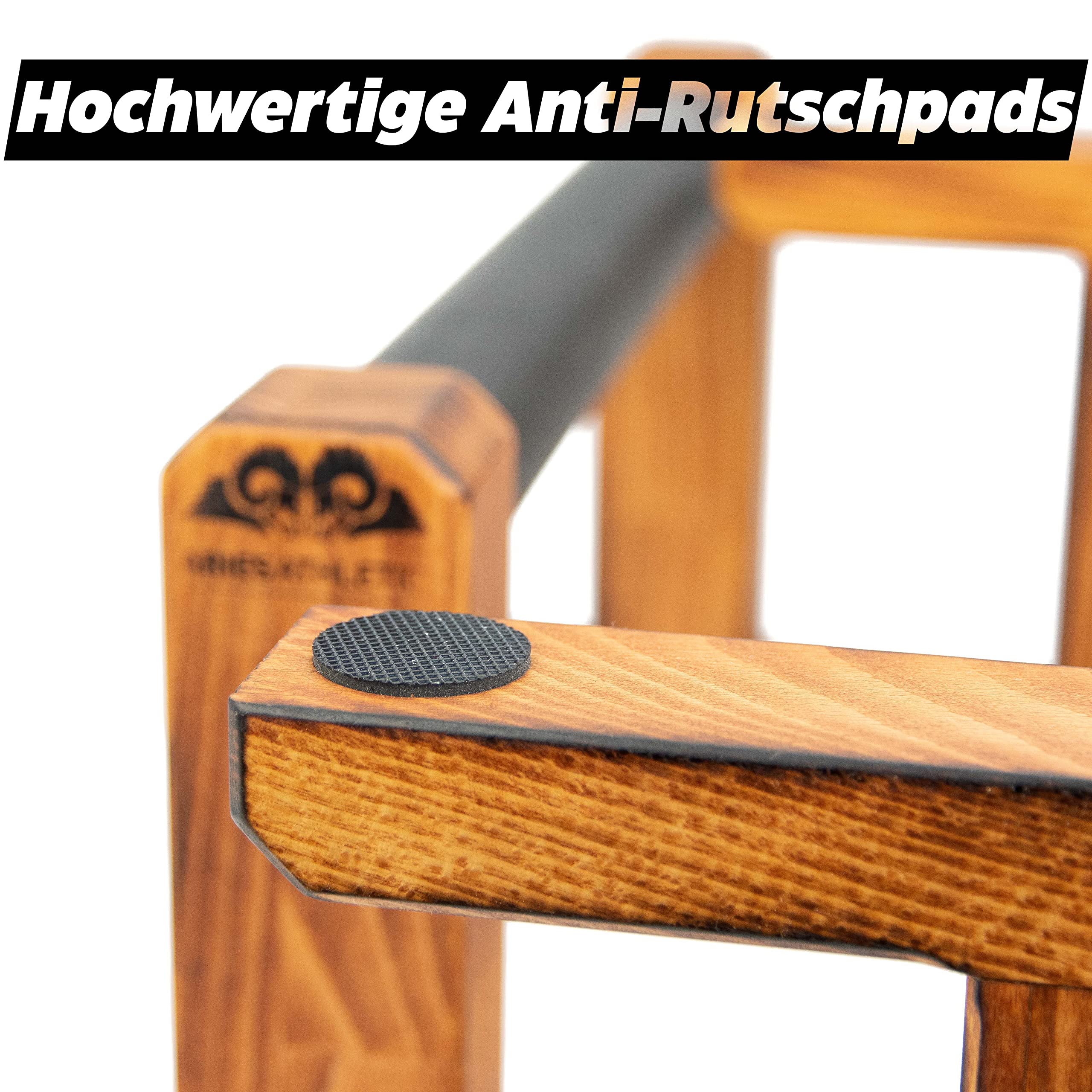 Terraletts Handstand Griffe aus Holz für Planche, L-Sit, Handstand Bars 19,5 cm Griffhöhe - Produziert in Deutschland - Nachhaltige Handstandstütze für Calisthenics