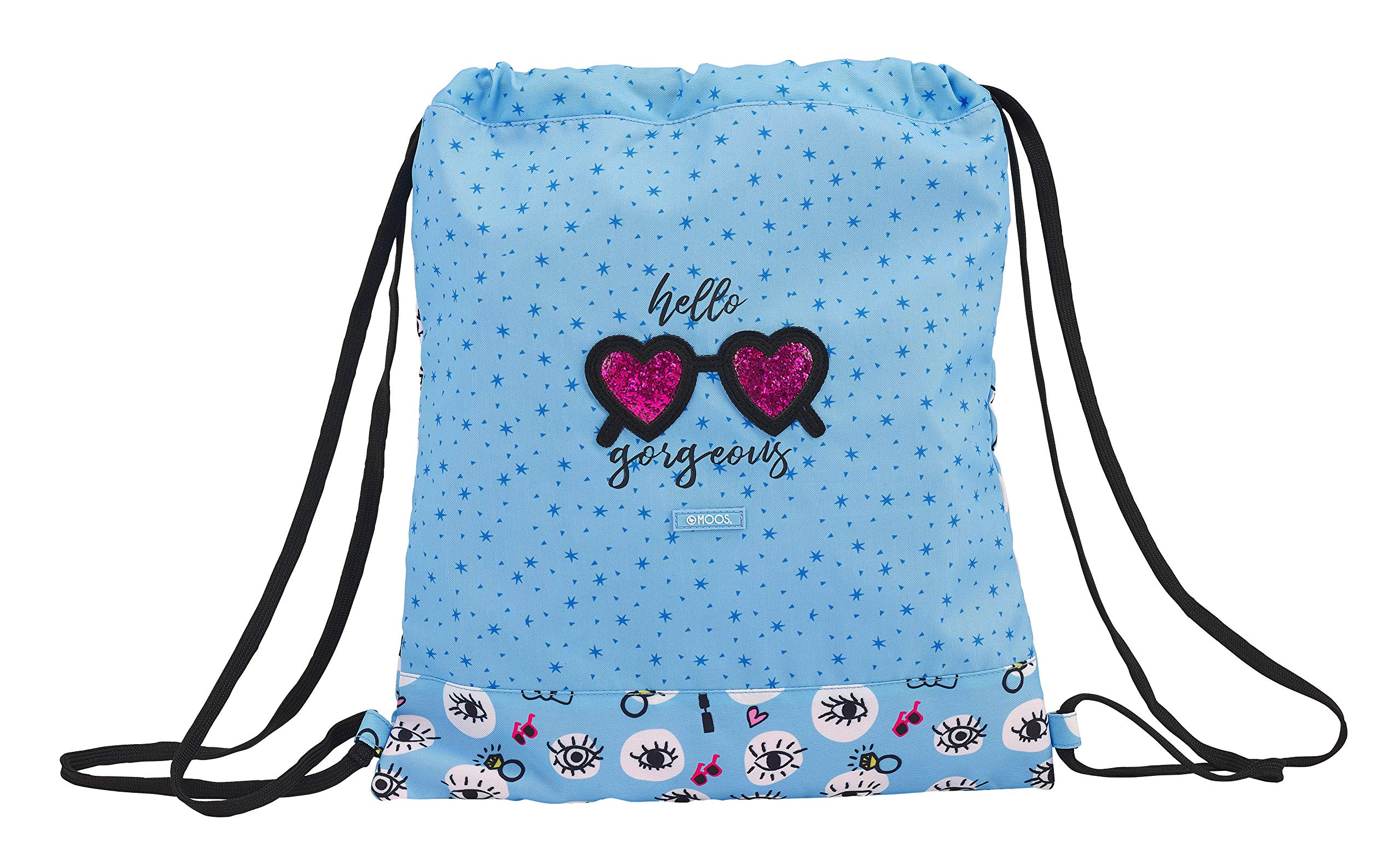 MOOS2018 Drawstring Bag, 40 cm, Blue (Azul)