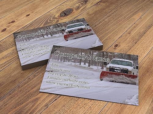 Vista 9 de Tarjetas de visita personalizadas, 3.5 x 2 pulgadas, paquete de 100 tarjetas gruesas y resistentes de 14 puntos, cuidado del césped, remoción