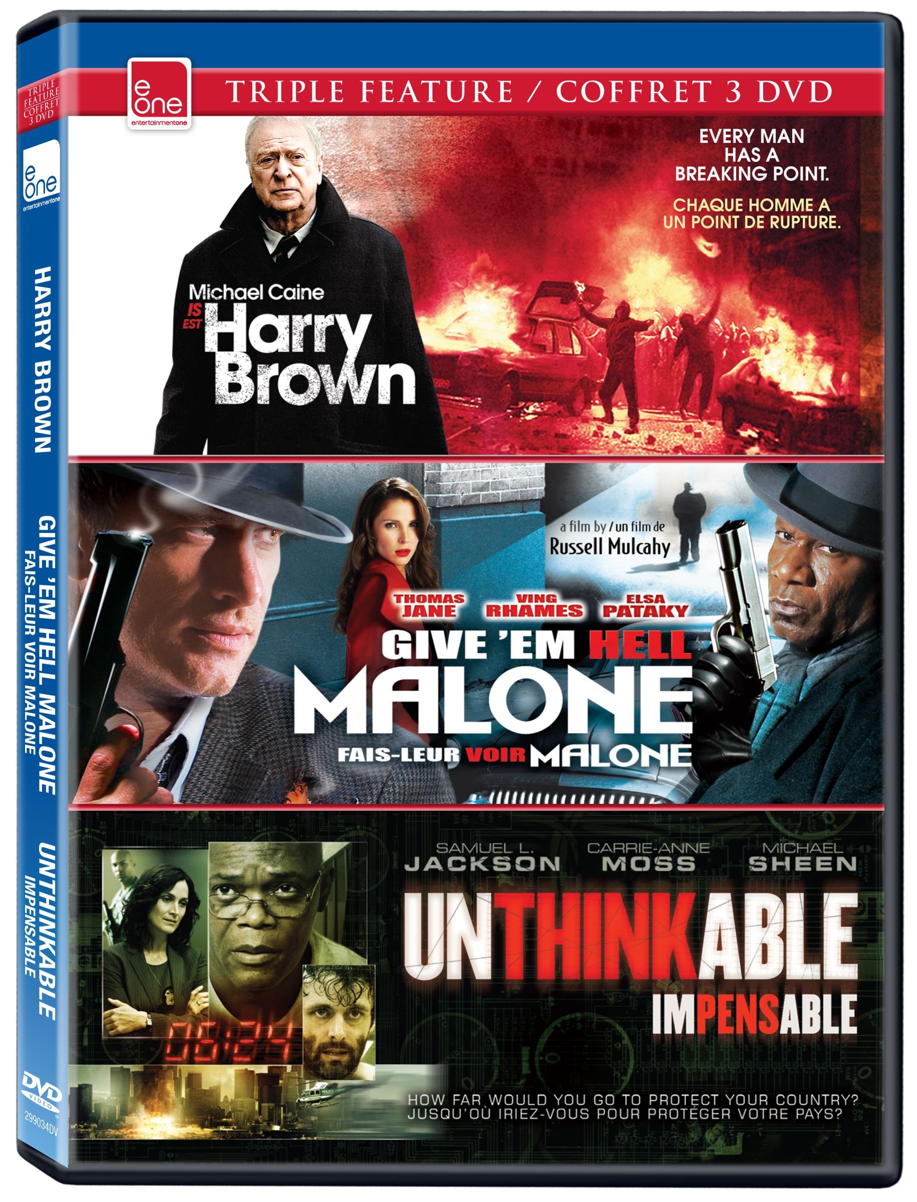 Harry Brown / Give Em Hell Malone / Unthinkable (Programme Triple) [DVD]