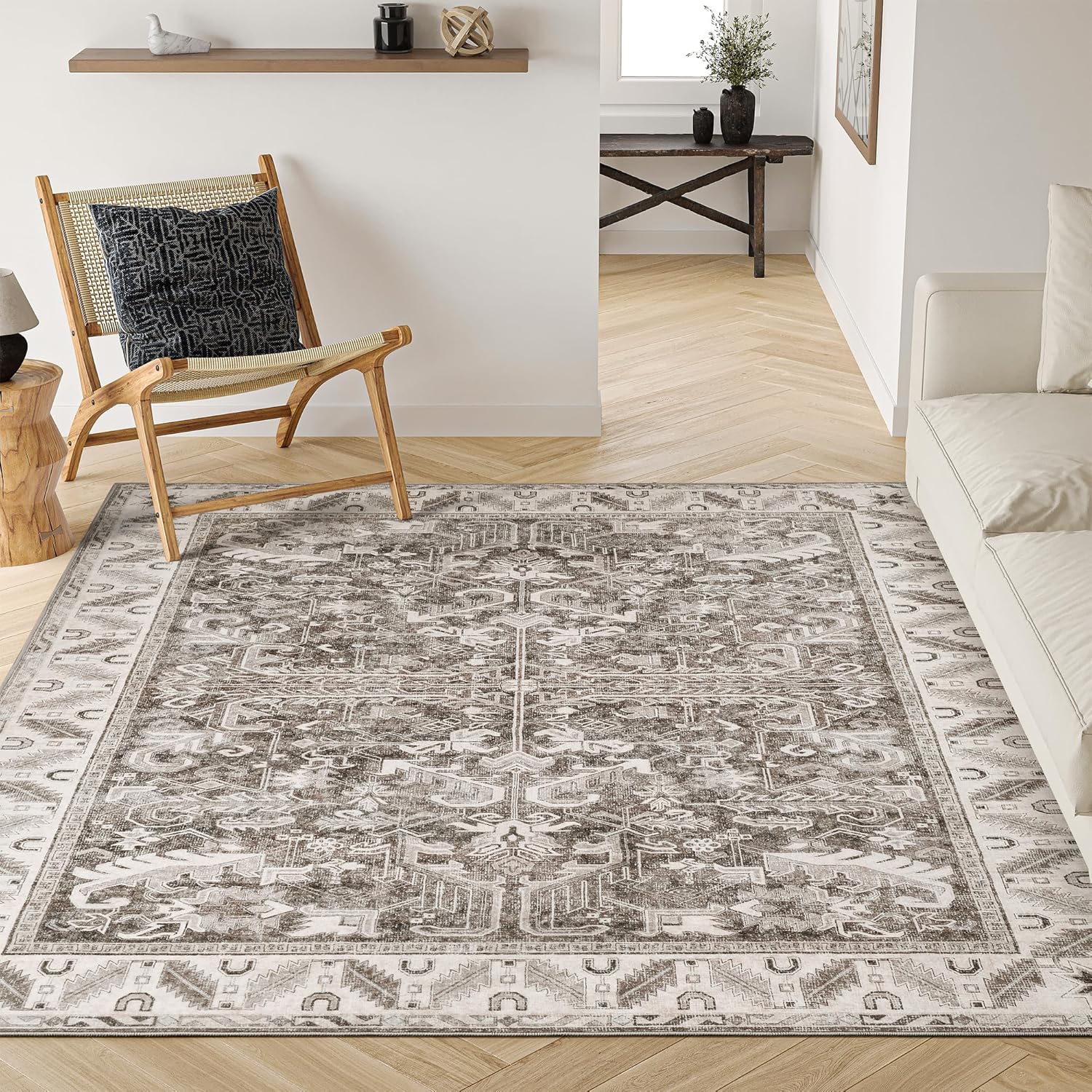 Valenrug Washable Rug 8x10 UltraThin Antique Collection