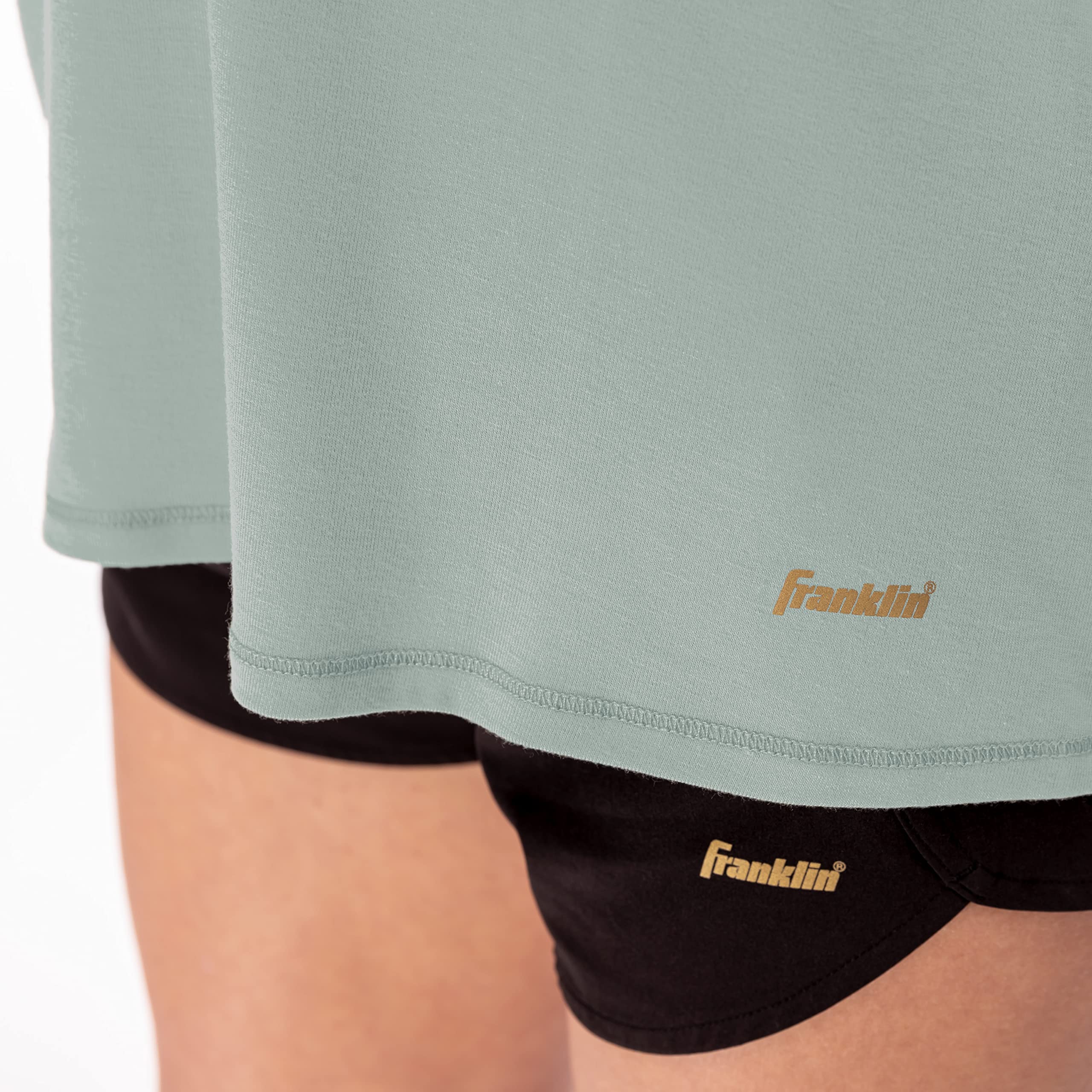 Franklin Sports Camiseta Sin Mangas con Espalda de Celosía de Aloe para Mujer, Ajuste Relajado Camisa de Tenis
