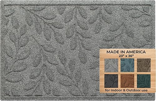 Bungalow Flooring Waterhog - Tapete para puerta, 2 x 3 pies, fabricado en Estados Unidos, duradero y decorativo, antideslizante, interior y