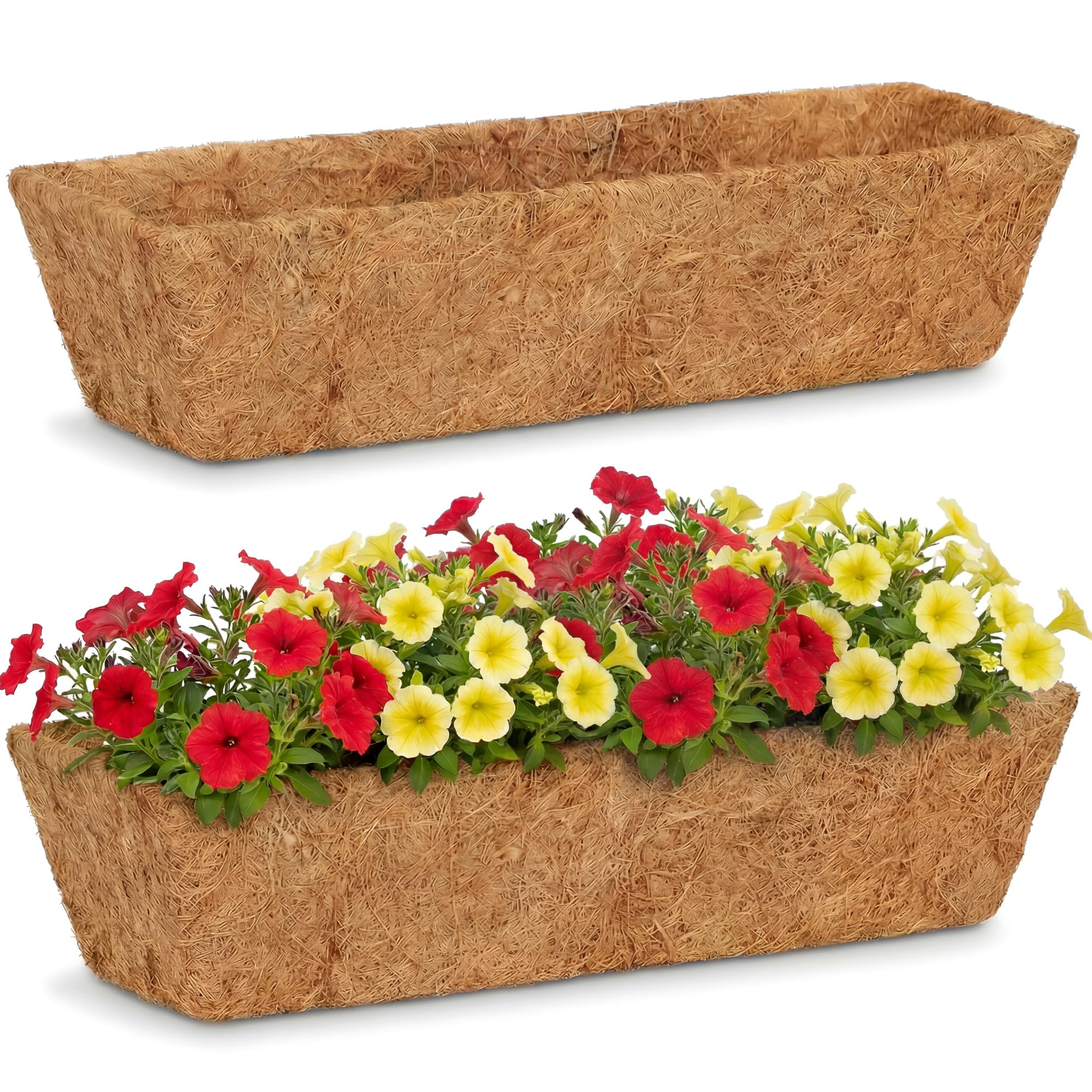 HFHOME 2-Pack Trough Coco Fiber Replacement Liner