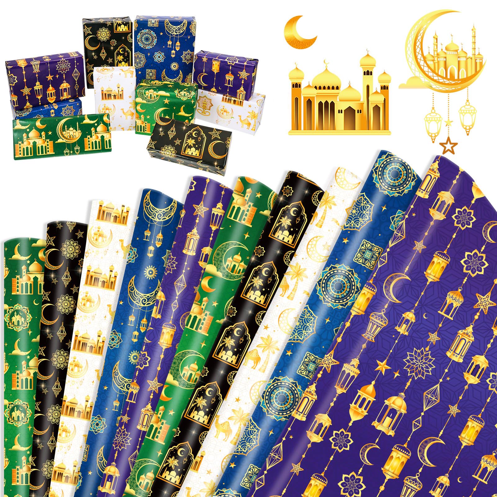 150 stuks /10 vellen muursticker eid al-fitr doos ... – Vicedeal