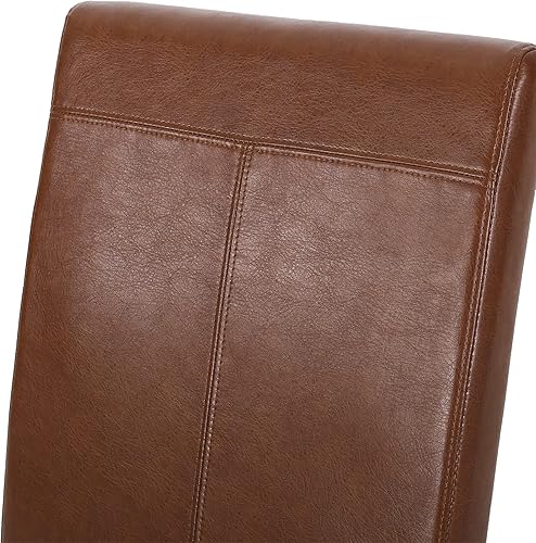 Miniatura 9 de Dining Chairs Set of 2, Upholstered Armless Kitchen Chair, Chair Cover with Solid Pu Leather Waterproof,Wood Legs for Dining Room,Restaurant