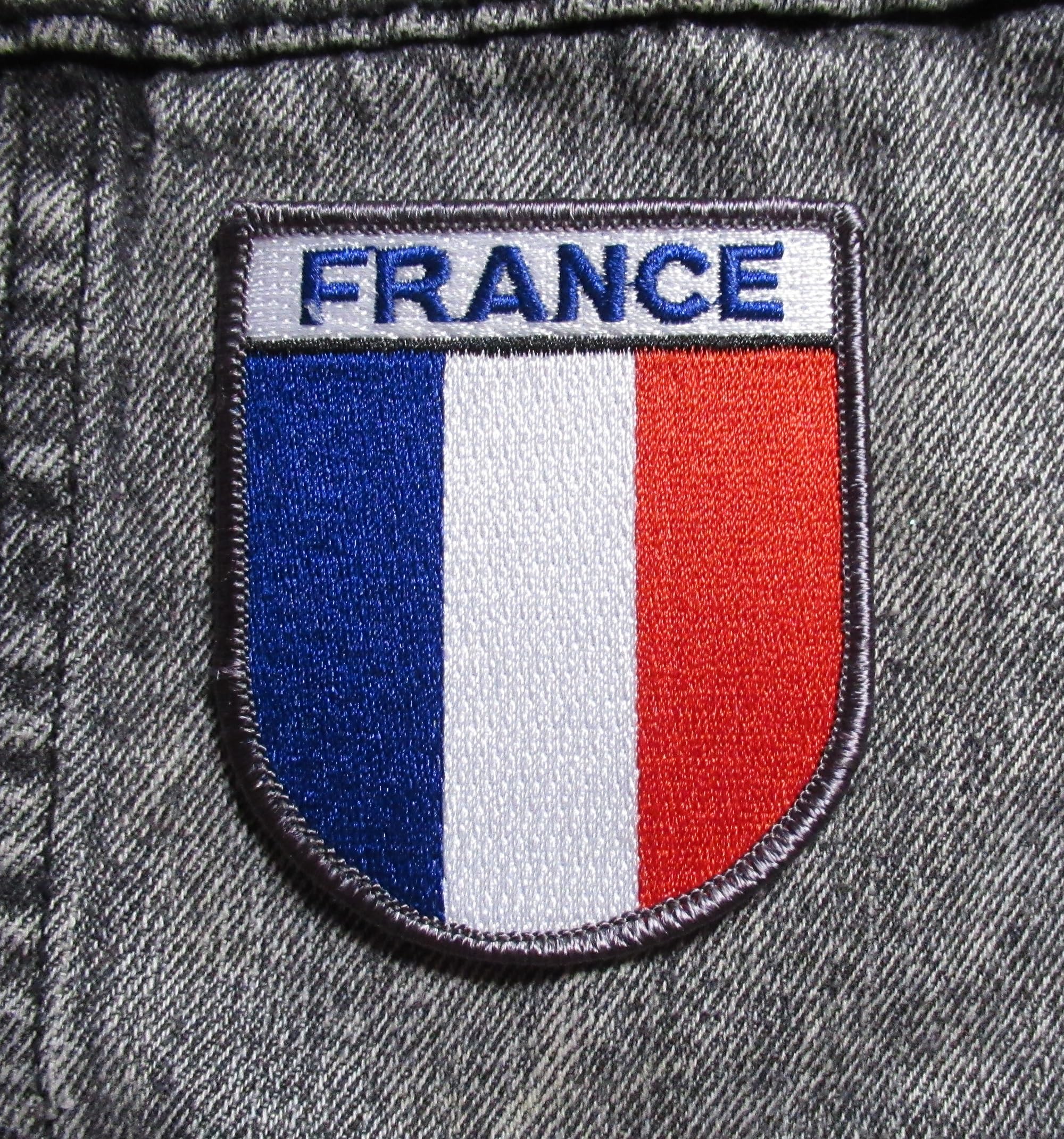Écusson Thermocollant Drapeau France Tête De Mort Légion - Dimensions 8,5x5,5 Cm - Style Militaire - Pour Veste, Sac, Casquette