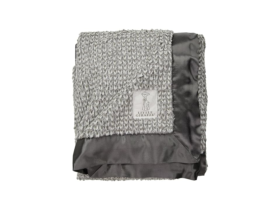 

Little Giraffe Luxe Herringbone Blanket (Charcoal) Accessories Travel, Gray