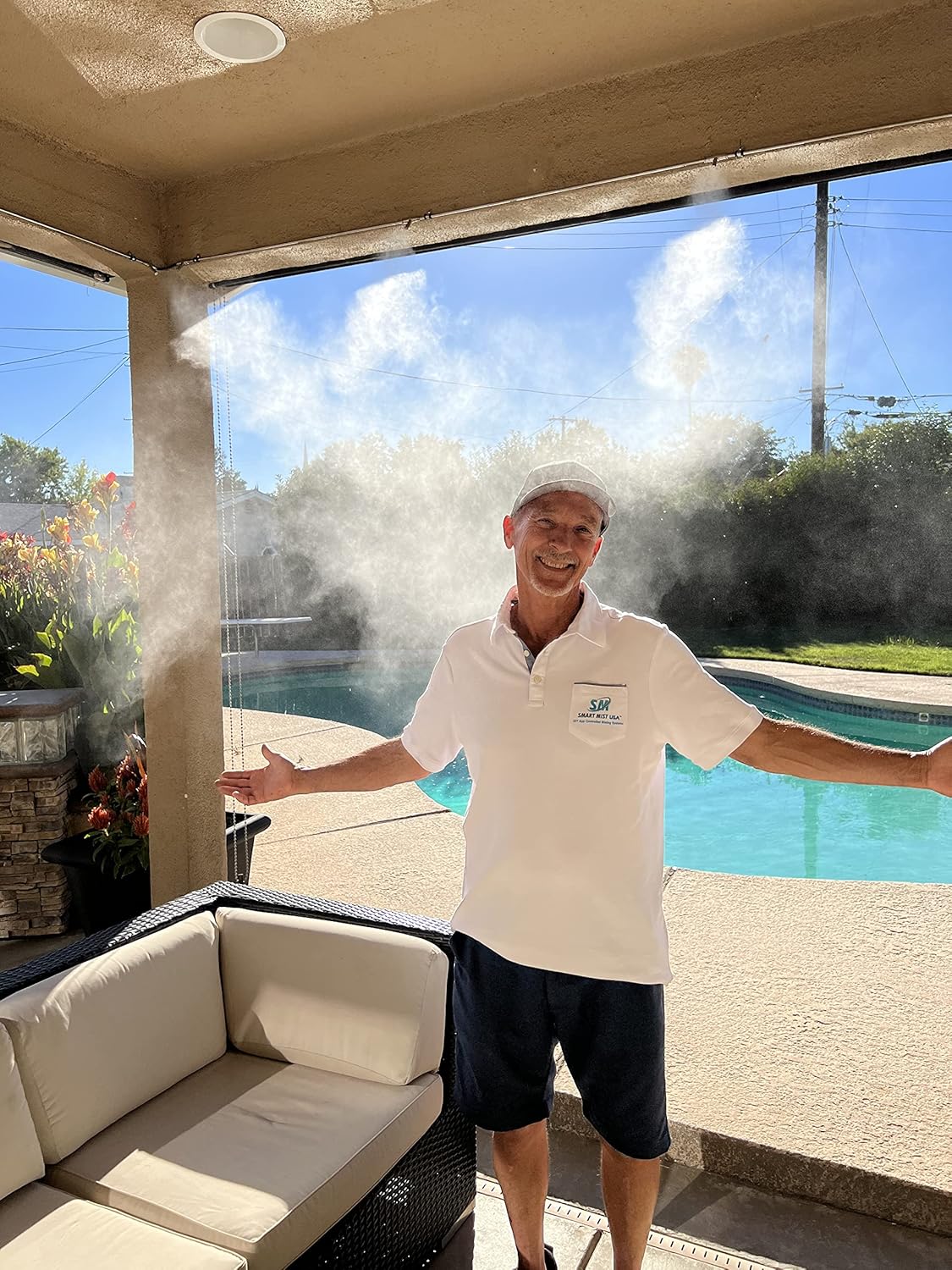 USA High Pressure misting System 800 psi Patio misting System 12- .006" Nozzles 24 ' Nylon tubing