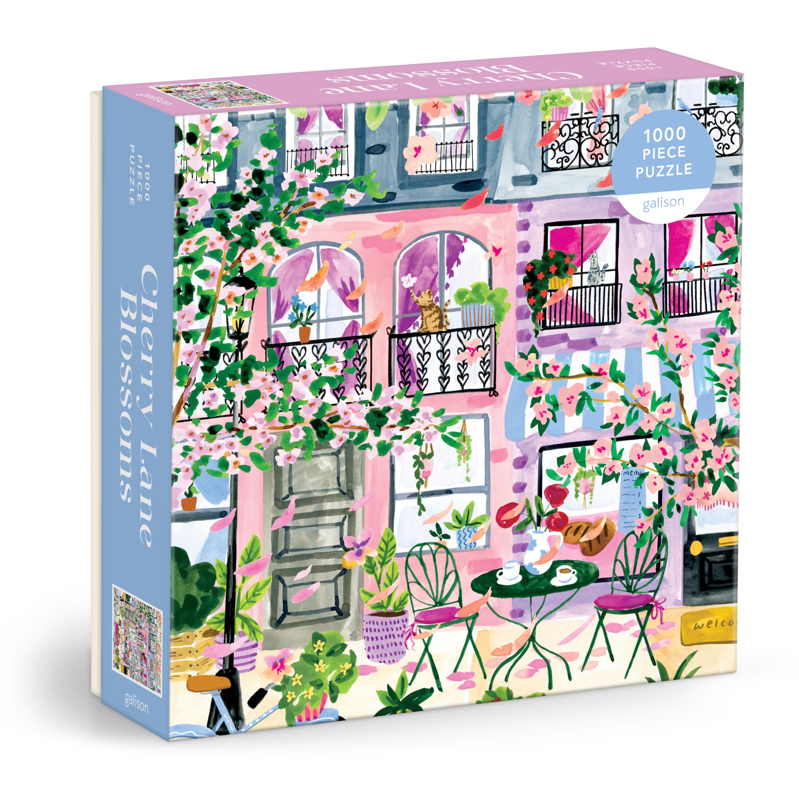 Galison Cherry Lane Blossoms – 1000 Piece Jigsaw Puzzle Featuring