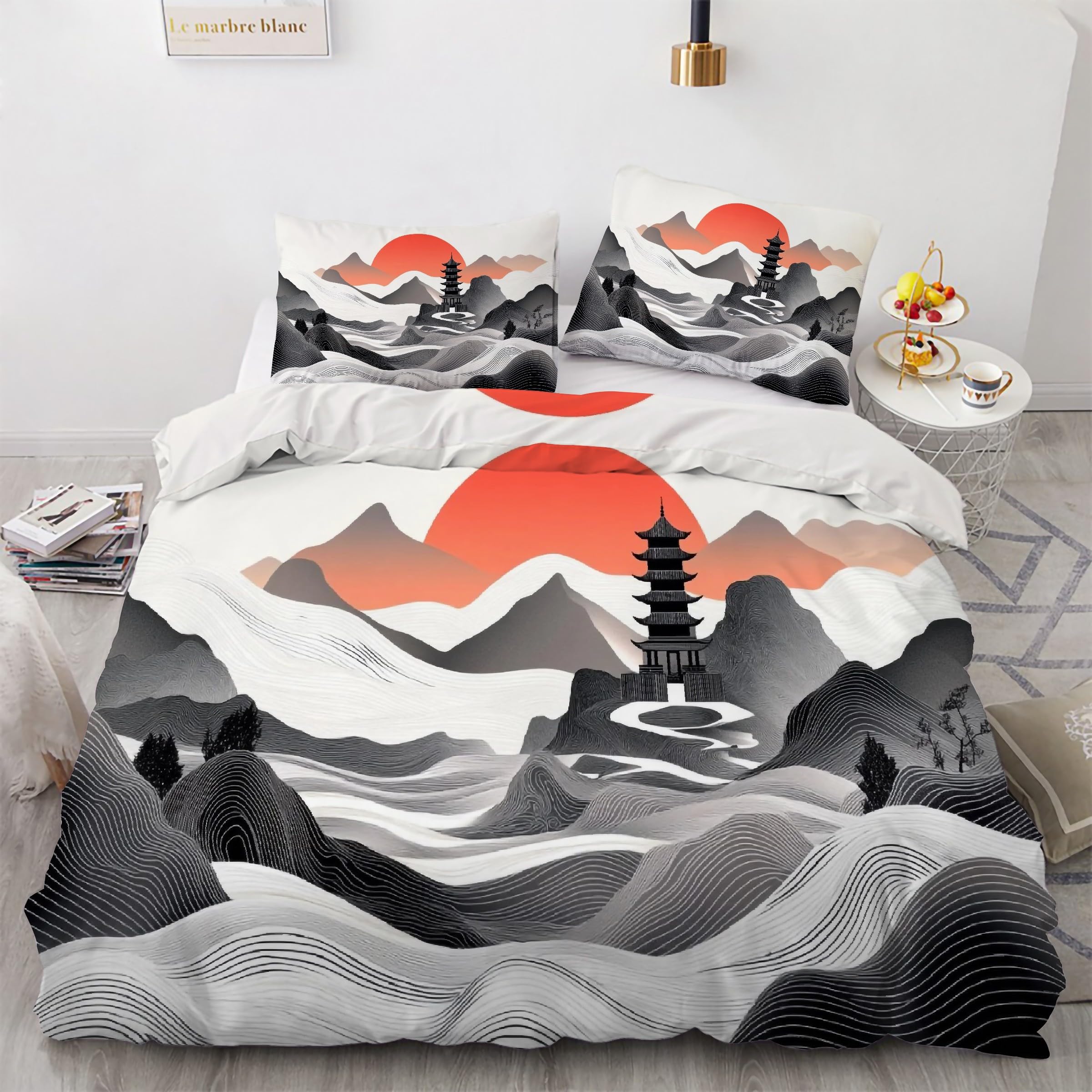 Housse couette en microfibre douce 220x240 ensemble de literie 3 pièces