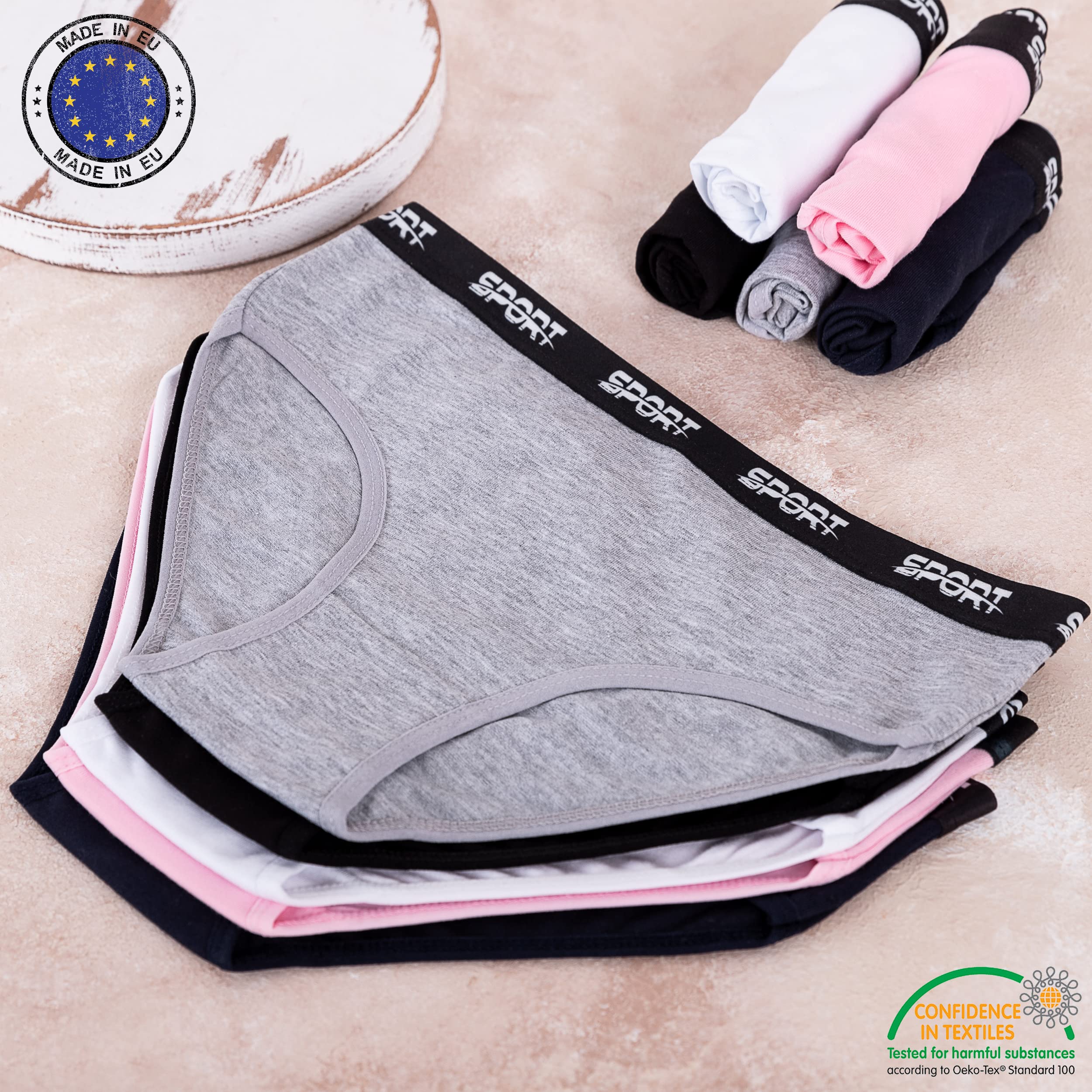 LOREZA ® 10 Culottes pour Filles Enfants en Coton différents Motifs - Tailles 2 à 15 Ans