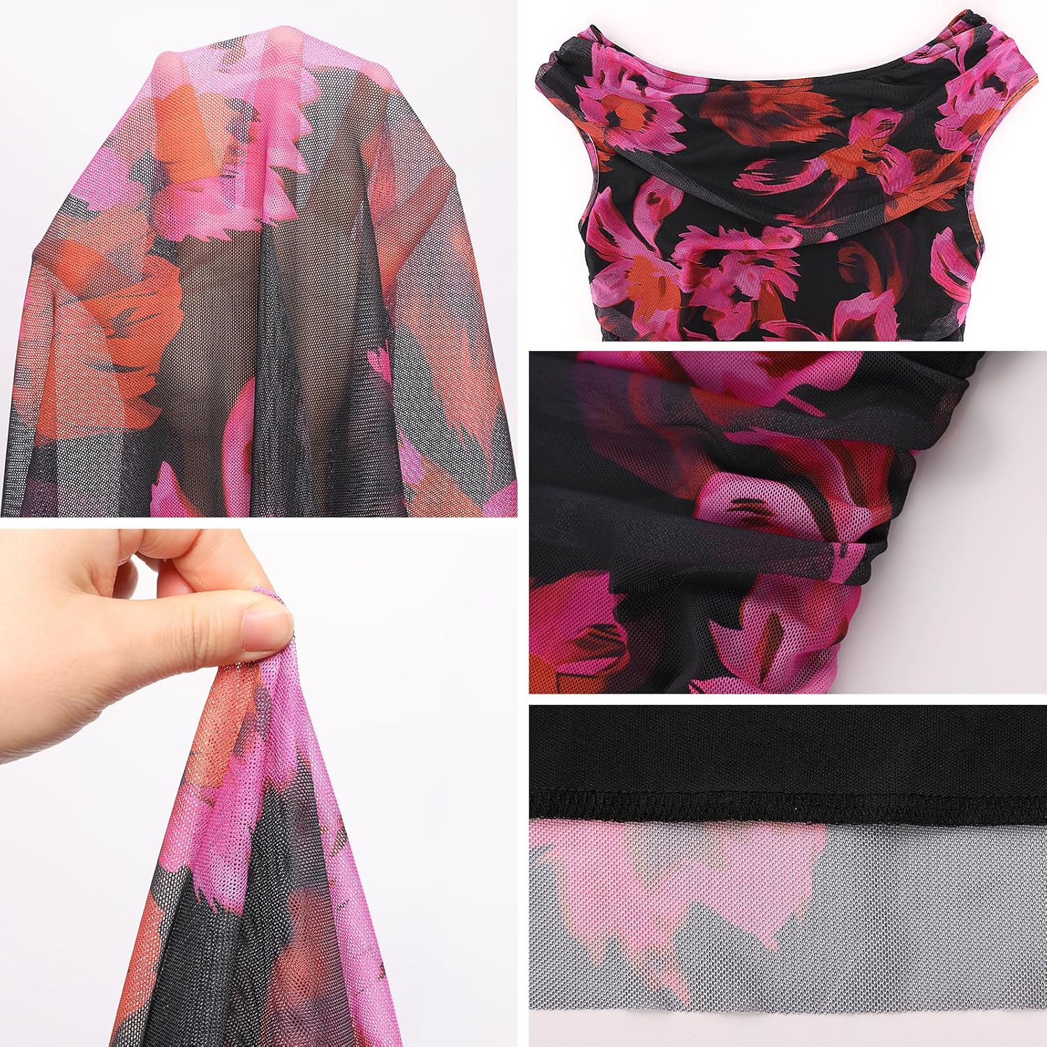 Women's Summer Mini Dress Sexy Floral Print Off The Shoulder Bodycon Short Dresses Going Out Party Club Outfits - Image 7