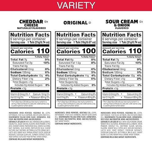 Miniatura 2 de Pringles Papas fritas patatas fritas aperitivos de almuerzo aperitivos de oficina y niños paquetes de aperitivos paquete variado caja de 193 onzas