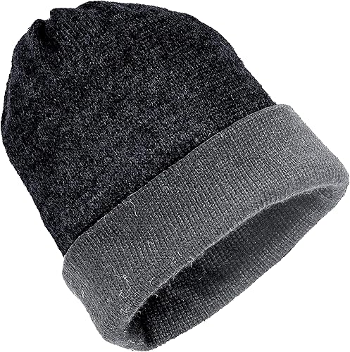Gamboa Sombrero de alpaca para hombres y mujeres, gorros de invierno de lana cálida peruana