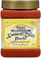 Vista 9 de Rani Kashmiri - Chile en polvo (Deggi Mirch, bajo calor) Especia india molida 32oz (2lbs) 908g Envase de PET ~ Completamente natural Sin sal