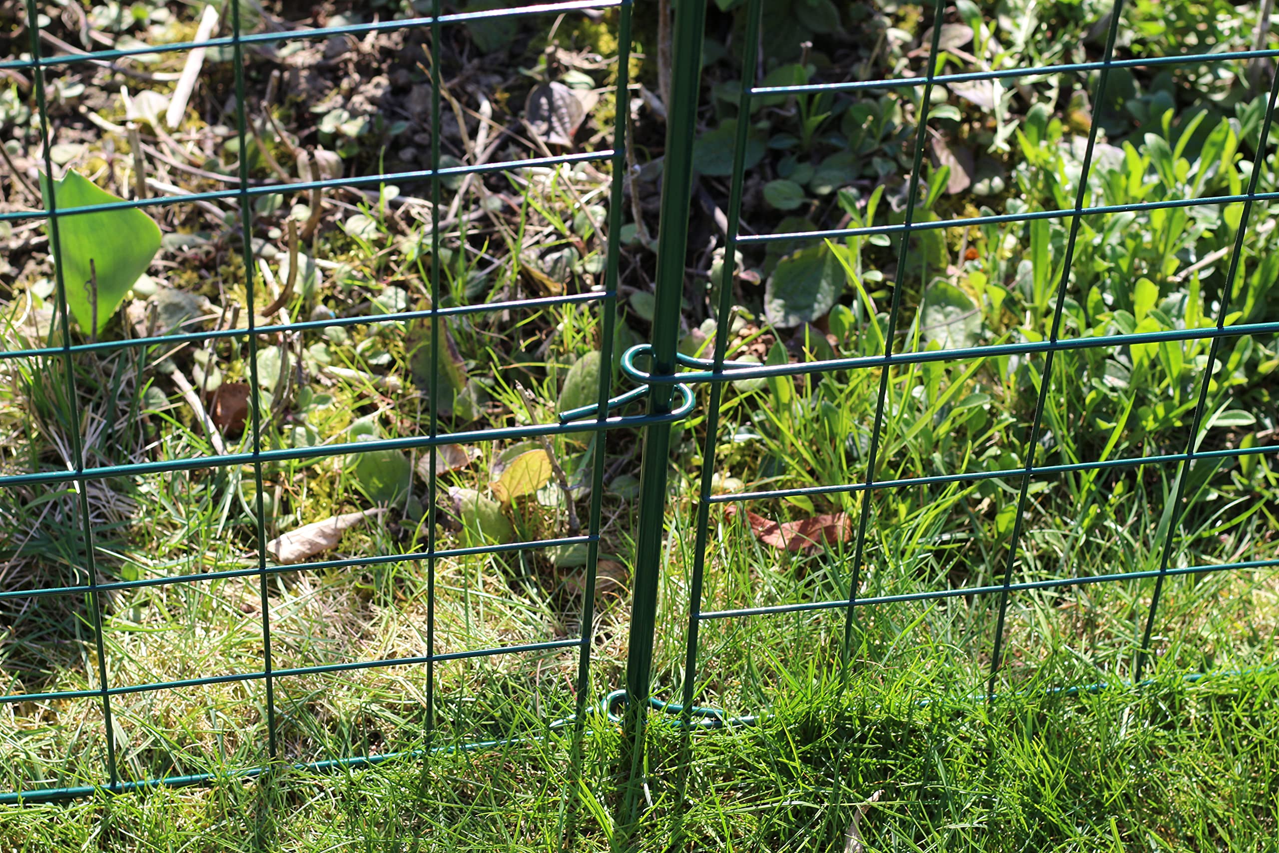 HC Garten & Freizeit Teichzaun Oberbogen Komplettset dunkelgrün 11 tlg. Gartenzaun Gitterzaun