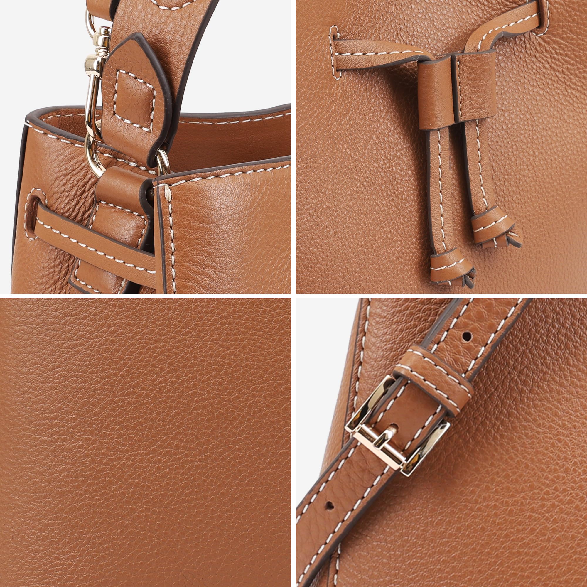 Paul Costelloe Echt Leder Multiway Bag Kordelzugtasche Damen Handtasche Vielseitige Stilvolle Handtasche mit 6 eleganten Farboptionen für jeden Anlass PEACE