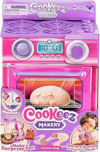 Miniatura 8 de Cookeez Makery Horno de Golosinas de Canela  Set de Juguete Interactivo de Horno de Hornear y Revelar con Peluche con Aroma Misterioso (Perro