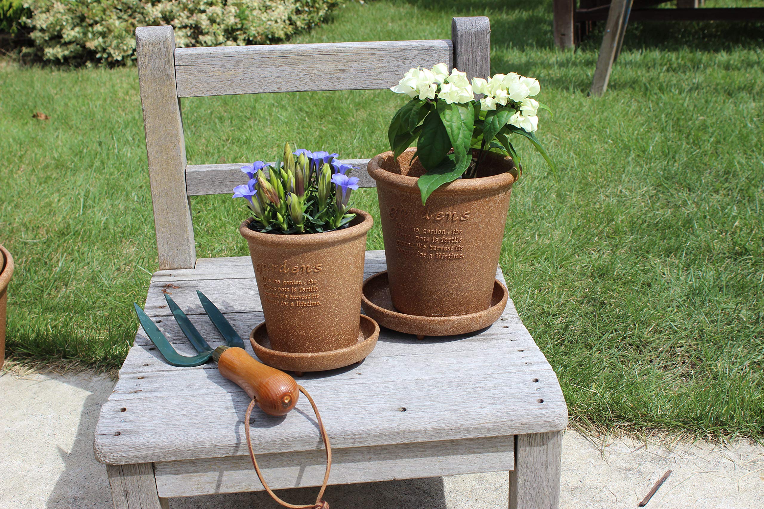 Amazon.co.jp: 八幡化成(Hachimankasei) エコポット/植木鉢 丸型 5号