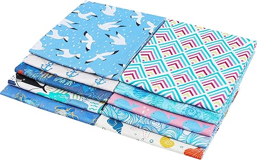 Vista 111 de Craftido -25 opciones: paquetes de tela de acolchado 100% algodón, 10 cuartos gruesos de 18 x 21 pulgadas, peso mediano de 5.2 onzas