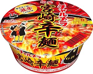 明星 チャルメラどんぶり 宮崎辛麺 77g×12個