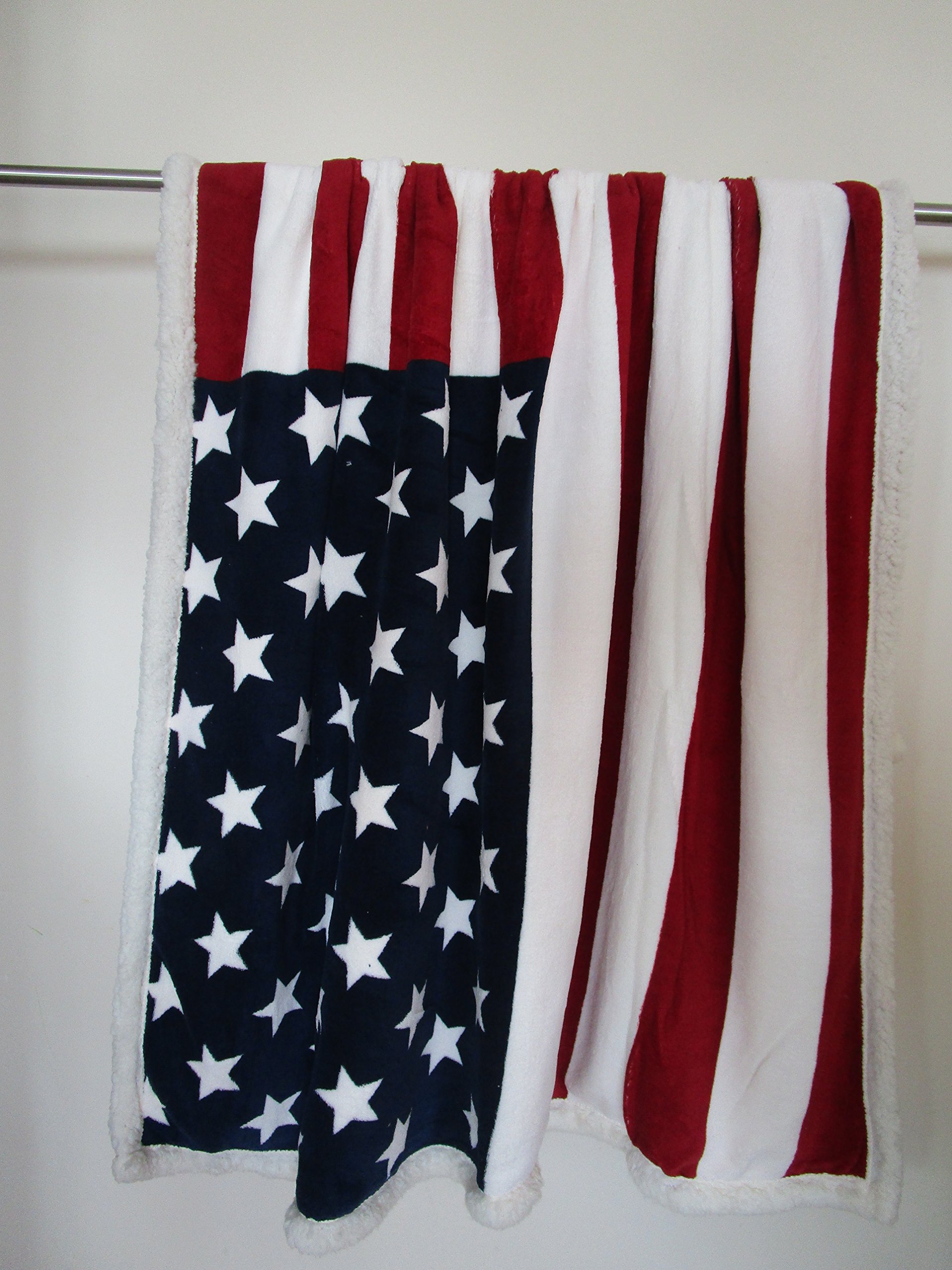 Coperta In Pile Bandiera Americana - Super Morbida, 130x160 Cm, Velluto, Ipoallergenica - 2