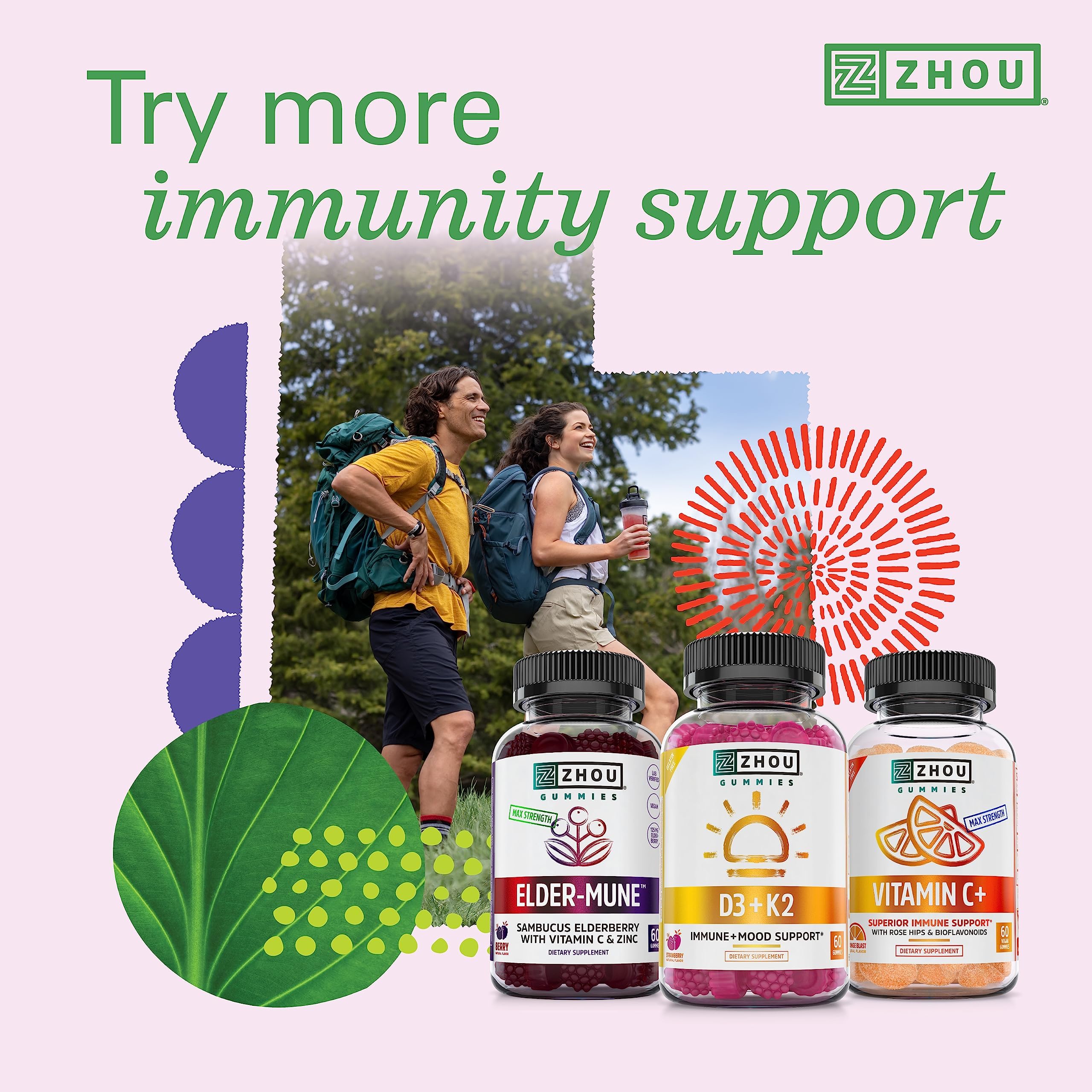 Zhou D3+K2 Supplement - 60 Veggie Capsules (Pack of 1) — Amazon image 5