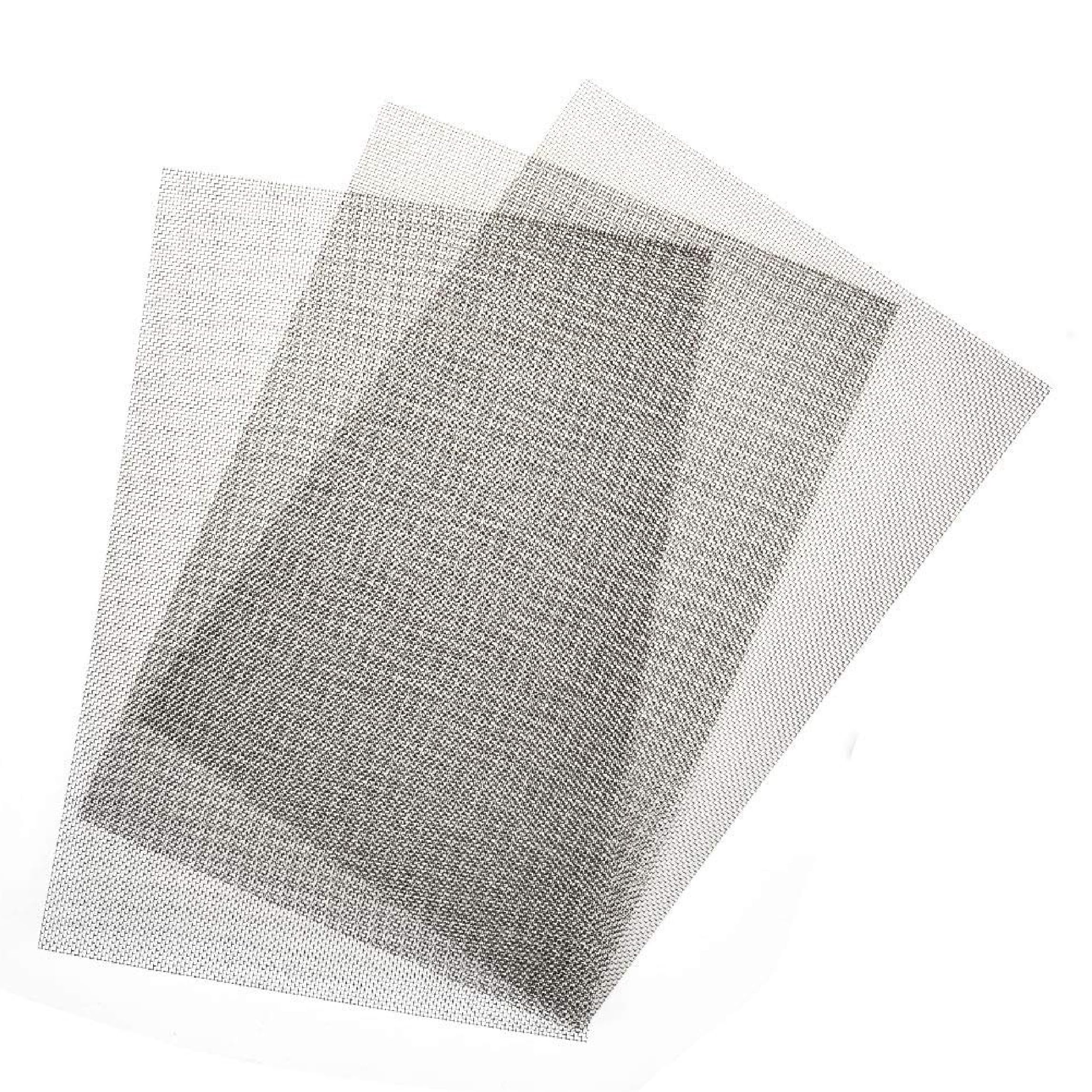 3 Grilles Maille Acier Inoxydable 20 Mesh - 30x21 Cm - Anti Souris, Insectes - Pour Ventilation Et Filtration