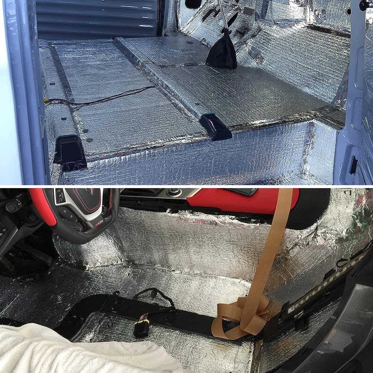3.36 Sqm 5mm Dämmmatte Auto Hitzeschild Thermische Schalldämmung Proofing Deadener Mat Auto Lärmschutz Akustische Dämpfung Feuchtigkeitsbeständig Wasserdicht (Rolle)