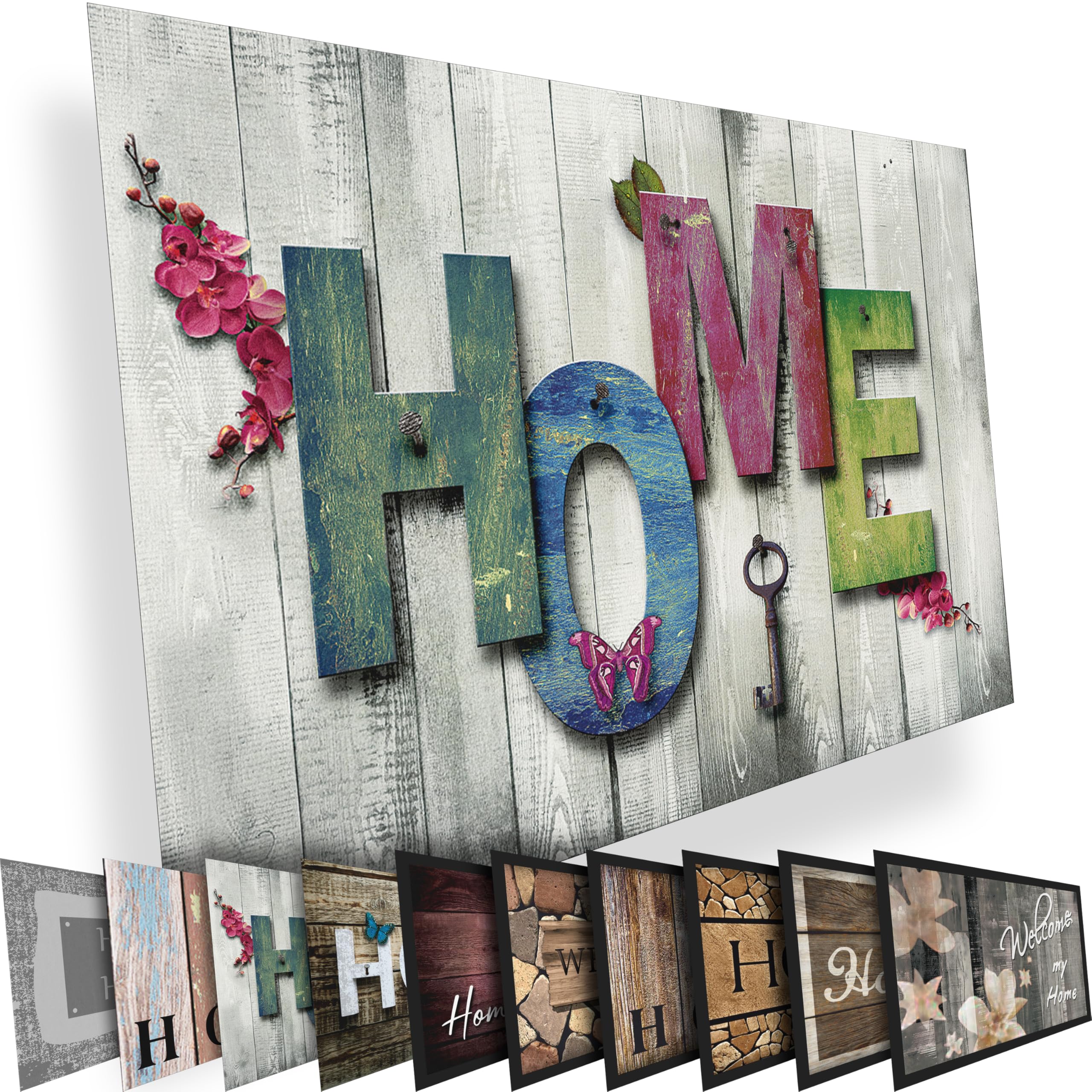 Valia Home doormat in 3 unique designs, Home 2, 60 x 80 cm (Rectangular)