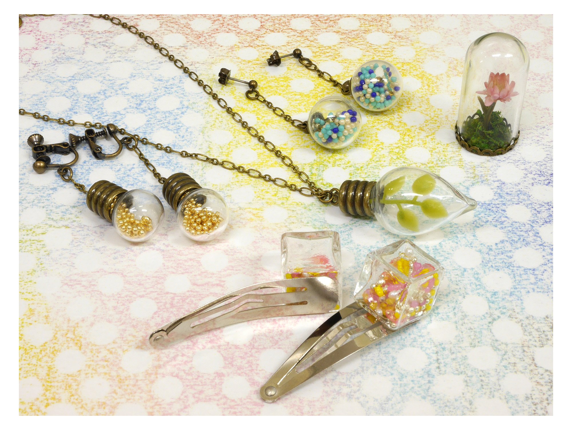 Amazon | いろはism レジンパーツ ガラスドーム ミニボトル 平ボトル 1