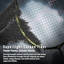 Hundred Flareon Typhoon (Strung) Badminton Racket with Full Cover | 5U | ≤32 lbs | Every Shot: Fast, Fluid & Controlled | Superlight Carbon Fiber | CNTRL Foam | TorsionStop System (Black/Lime) gallery image