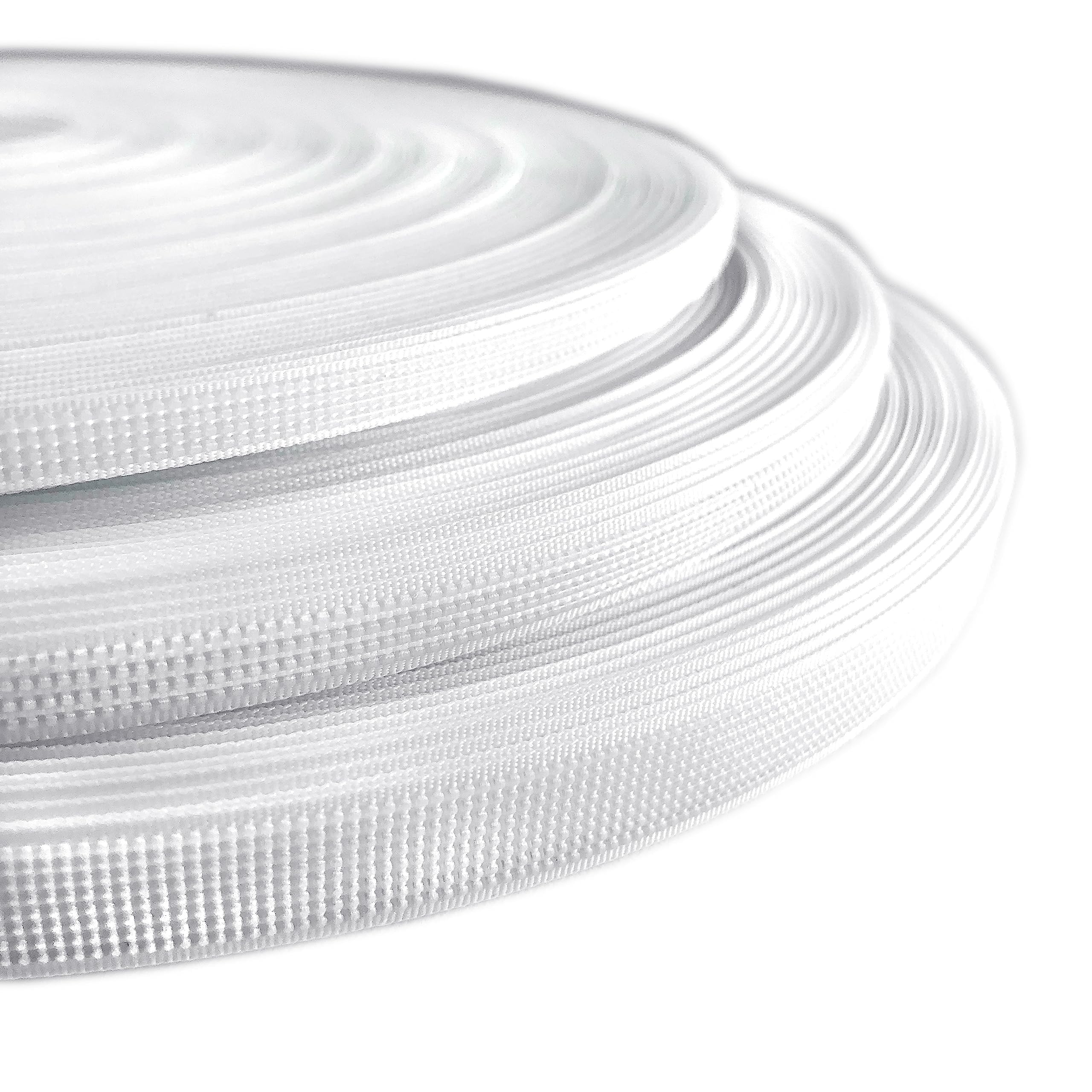 2 Baleines en polyester pour couture, corset, tiges, travaux manuels, accessoires de couture, robes, sacs et autres rouleaux de 46 mètres Blanc 101, 12 mm