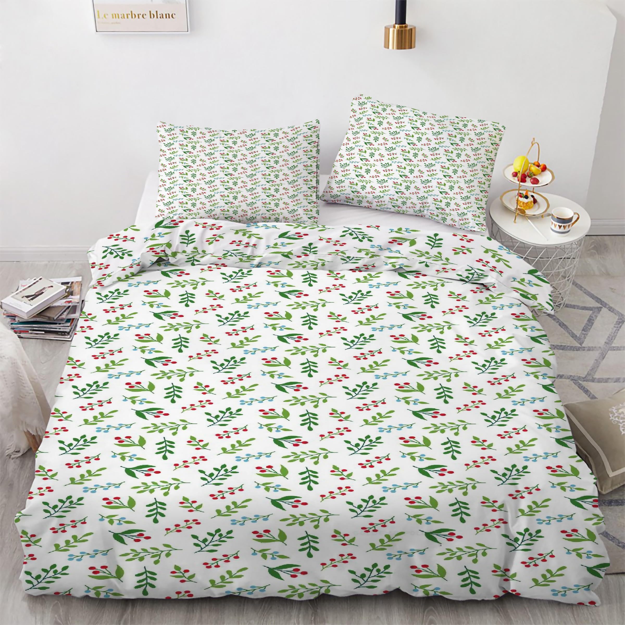 Housse de couette 240 x 260 cm avec taies d'oreiller, parure de lit 3 pièces