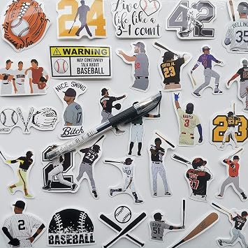 50 Baseball Helmet Stickers Illustrated Stickers Baseball Stickers, Baseball Stickers, Baseball Stickers, Batter Baseball Softball Decals